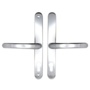 Securit Upvc Sprung Door Handle 68 PZ (Pair) 215mm Polished Chrome