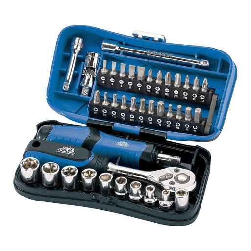 Draper Expert Socket and Bit Set, 1/4" Sq. Dr. (39 Piece) 04713 Draper - Town Tools 
