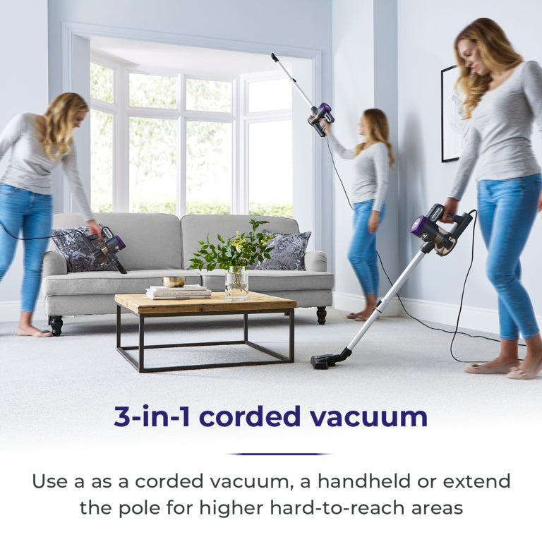Tower XEC20 Plus 3 in 1 Corded Pole Vacuum 600w