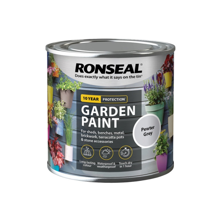 Ronseal Garden Paint 250ml Pewter Grey