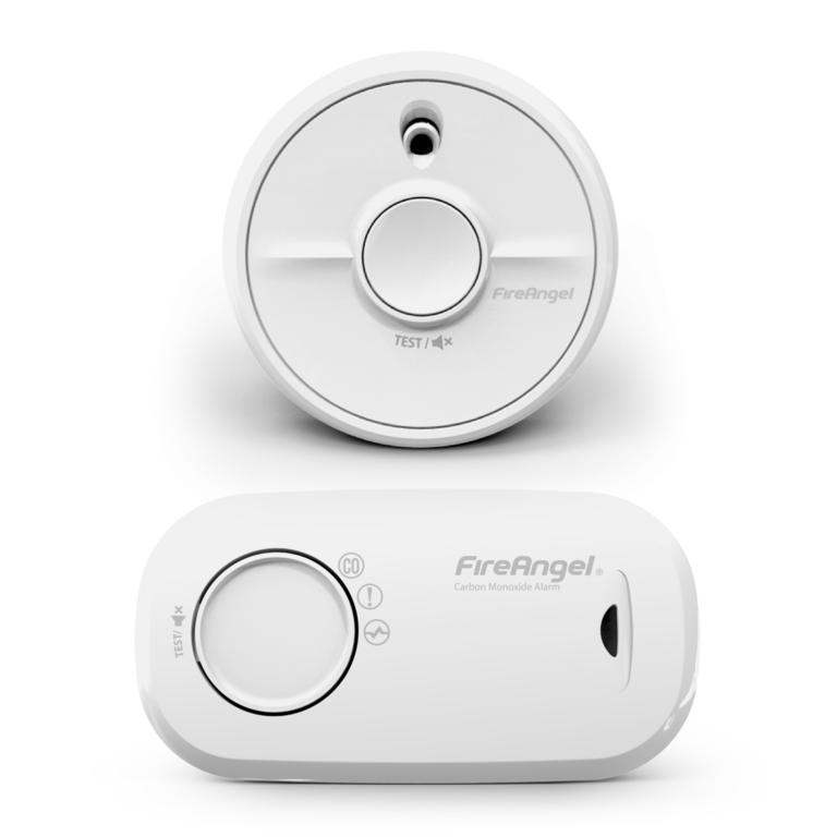 Fire Angel CO/Smoke Alarm With Replaceable Battery Twin Pack