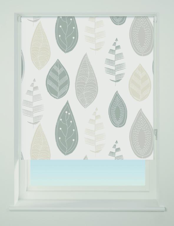 Universal Pattern Blackout Roller Blind Leaf Natural 60cm
