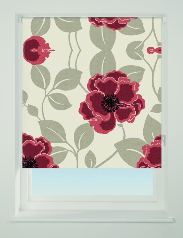 Universal Pattern Black Out Roller Blind Papavero 90cm