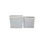 Hearth & Home Grey Rectangular Log Basket Set 2