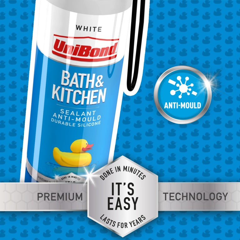UniBond Bath & Kitchen Pressure Pack 208g White