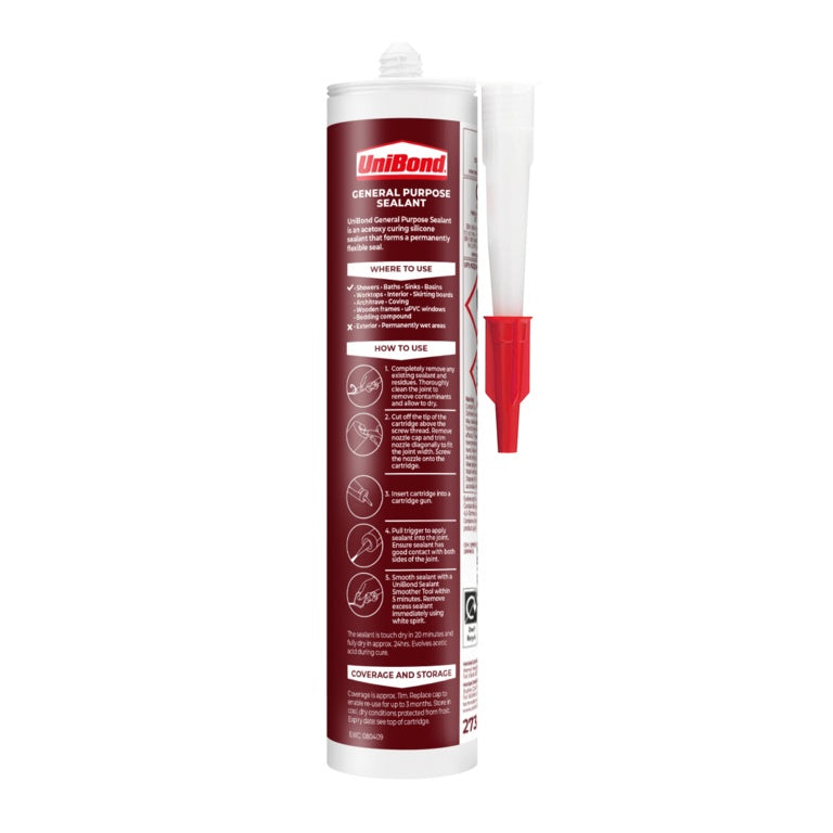 UniBond Indoor General Purpose Cartridge 273g White