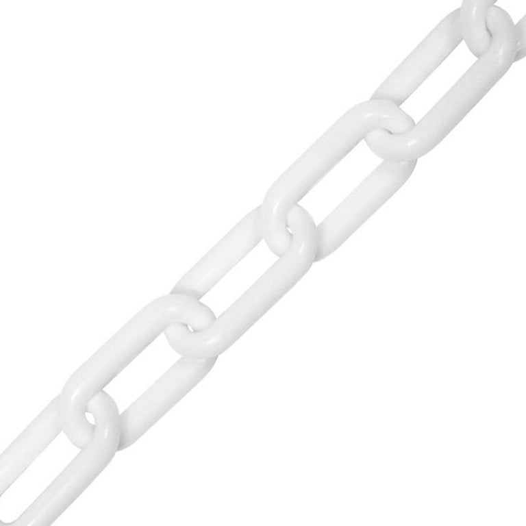 Securit Short Link Plastic Chain White 6mm x 5m