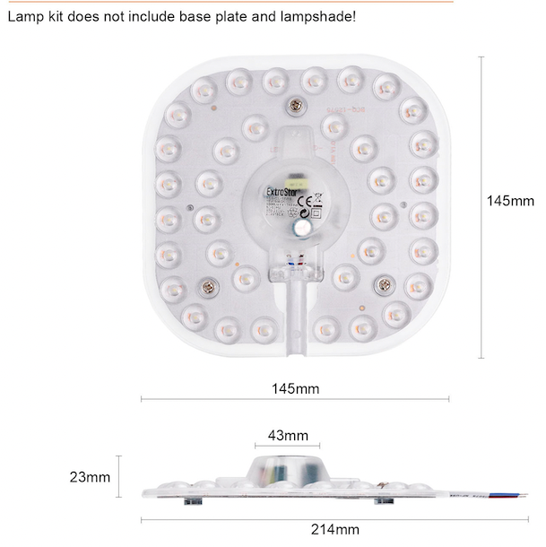 Extrastar Ceiling Light Module 2 D Fitting 18w