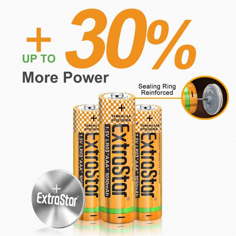 Extrastar Alkaline Batteries 1.5v AAA Pack 4
