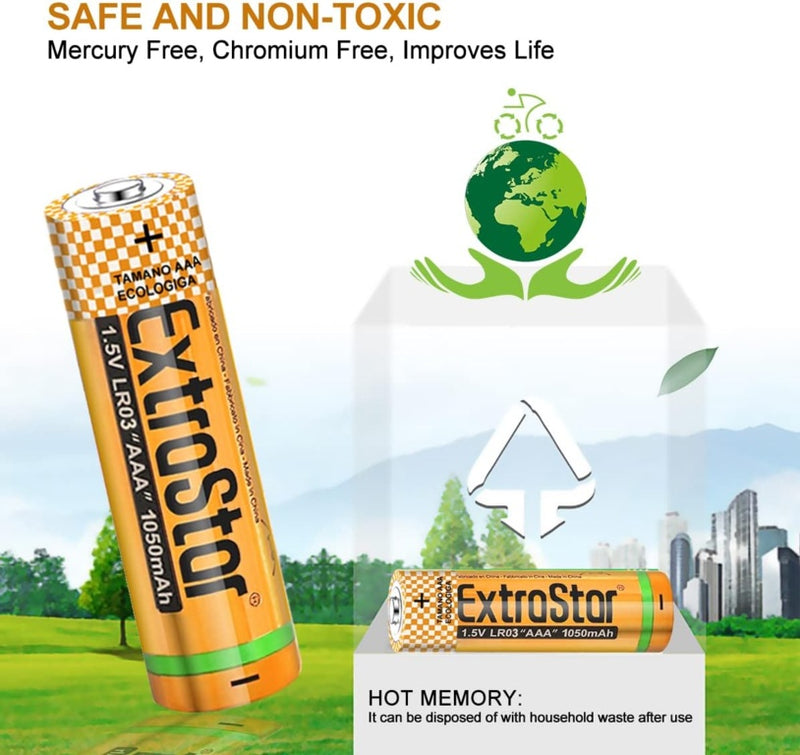 Extrastar Alkaline Batteries 1.5v AAA Pack 4