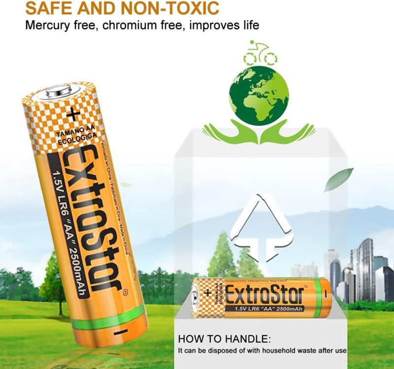 Extrastar Special Duration Zinc Batteries 1.5v Aa Pack 4
