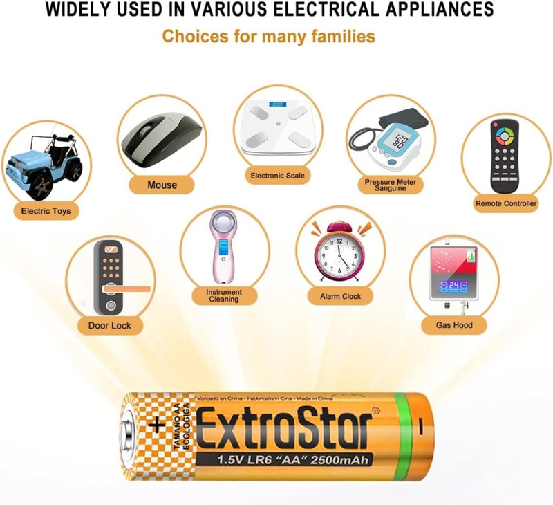 Extrastar Alkaline Batteries 1.5v AA Pack 4