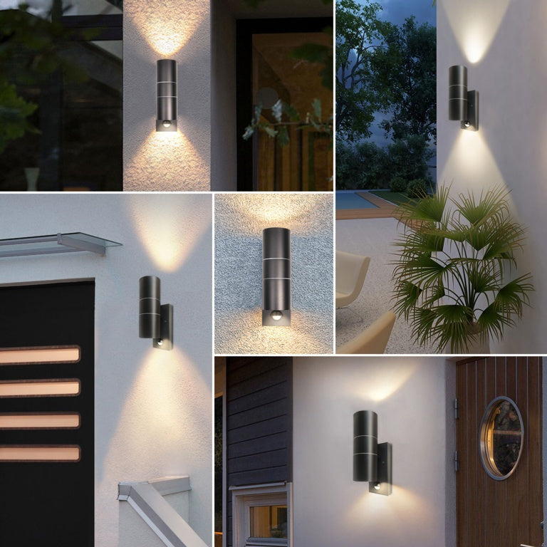 Extrastar Outdoor Up & Down Double Wall Light Black