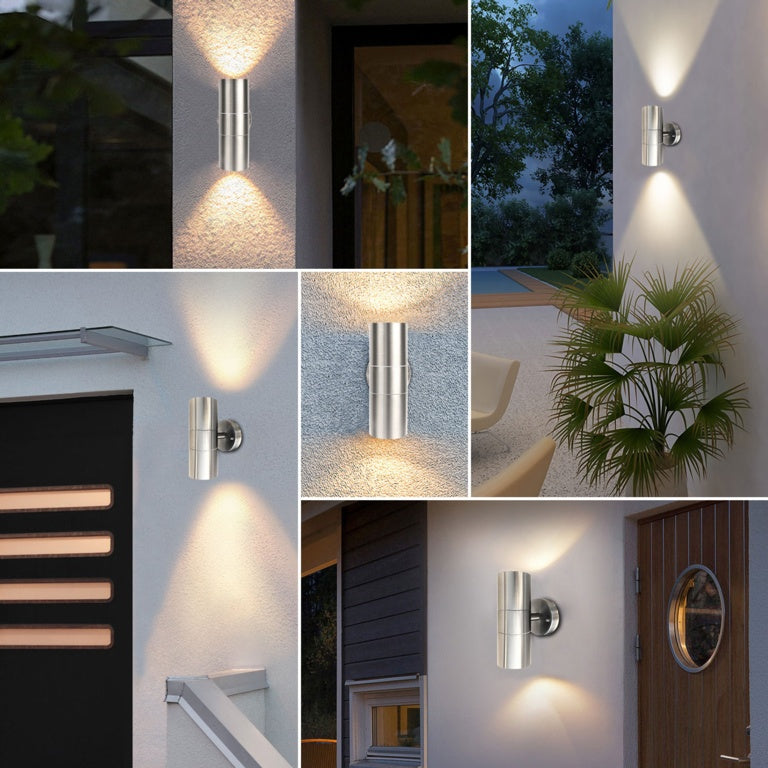 Extrastar Outdoor Up & Down Double Wall Light Steel