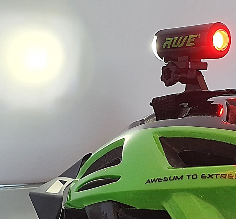 Awe USB Helmet Dual Light 150 Lumens