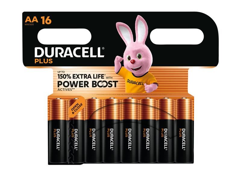 Duracell AA Cell Plus with Power Boost Batteries (Pack 16) Duracell - RockBottom Northampton