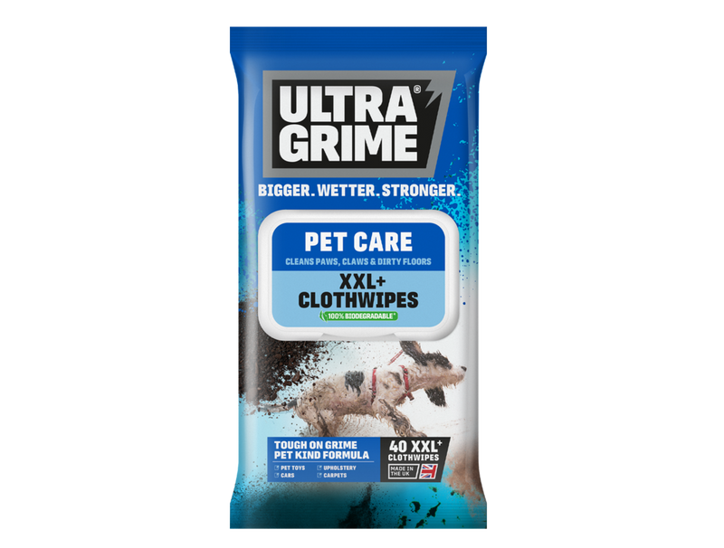 Ultragrime Life Pet Care Cloth Wipes XXL 40 Pack
