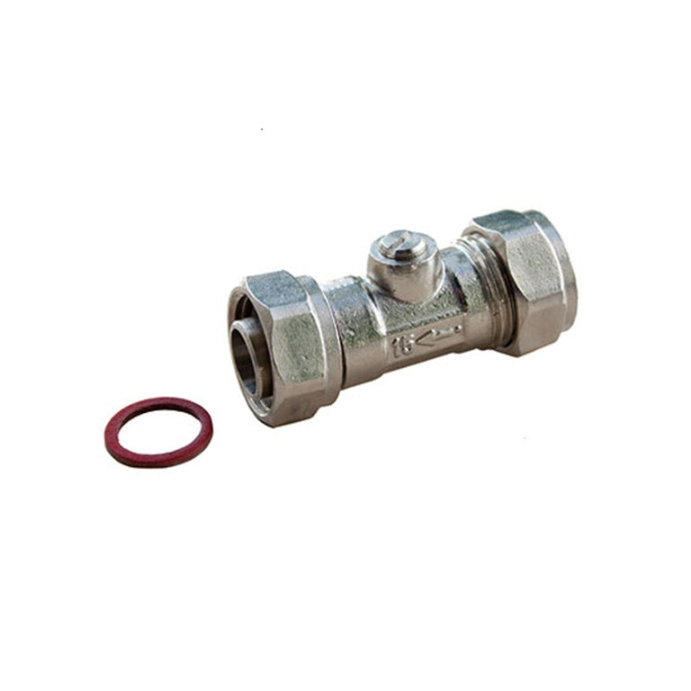 Oracstar Chrome Straight Service Valve 15mm x 1/2"