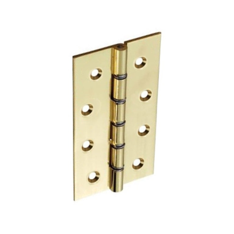 Securit Polished D.S.W. Brass Hinges (Pair) 100mm