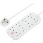 Masterplug Surge Protected Extension Lead 8 Gang 2m