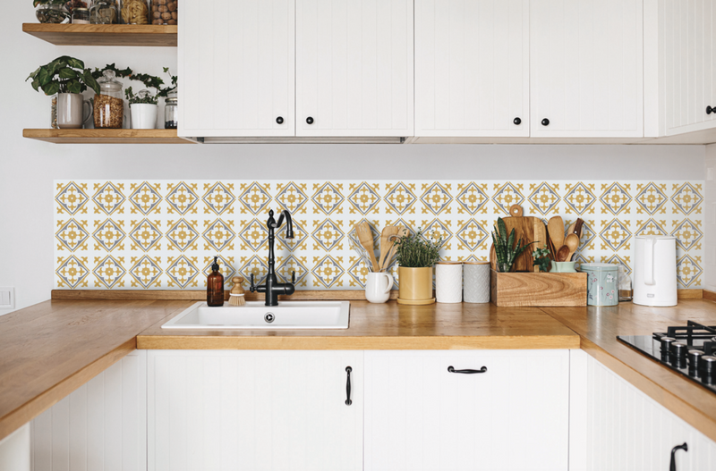 d-c-fix® Self Adhesive Wall Tile Nadia Gold 15cm x 15cm / Pack Of 6
