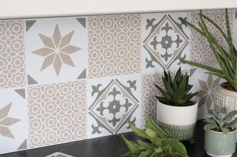 d-c-fix® Self Adhesive Wall Tile Nadia Olive 15cm x 15cm / Pack Of 6