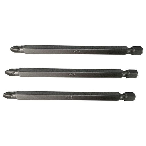 Faithfull Pozidriv S2 Power Screwdriver Bits PZ3 x 100mm (Pack 3) Faithfull - RockBottom Northampton