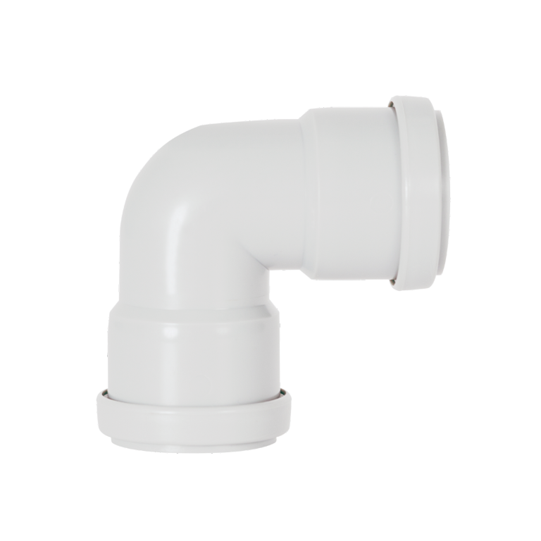 Davant Push Fit Knuckle 90° Bend White 40mm