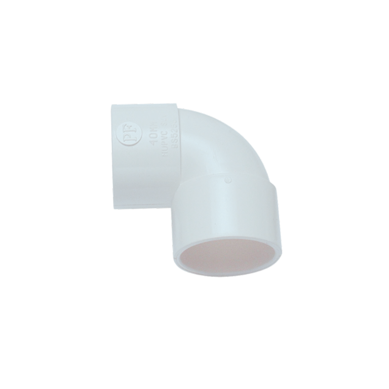 Davant Solvent Weld Knuckle 90° Bend White 40mm