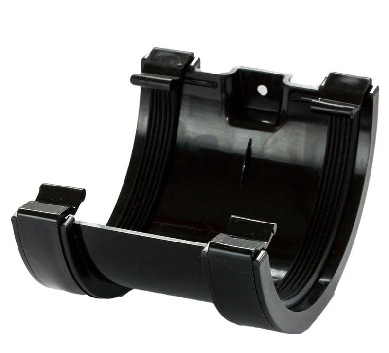 Pipelife Mini Flow Gutter Union Bracket Black 76mm