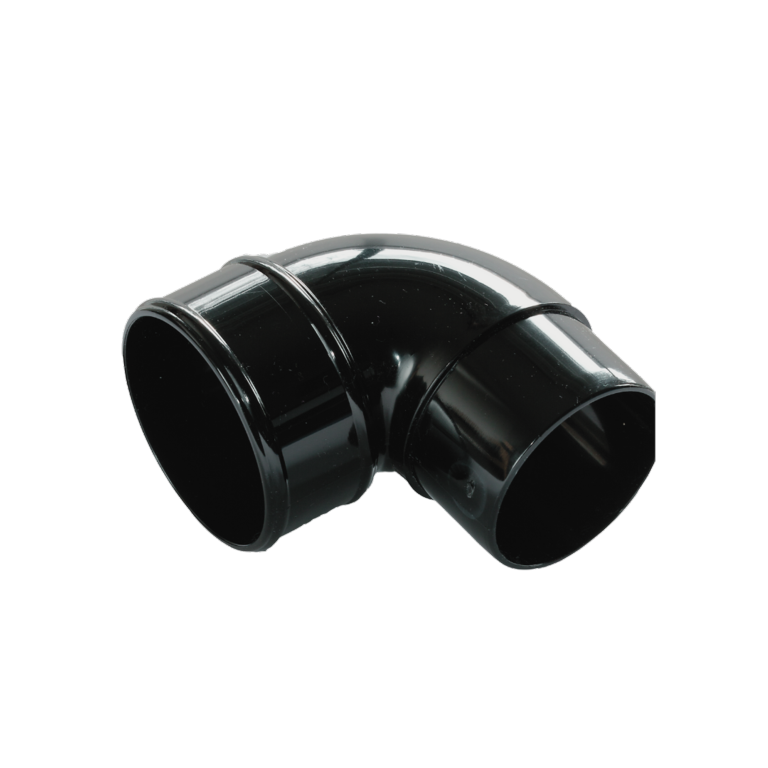 Kayflow Rainwater 90° Round Bend Black 68mm