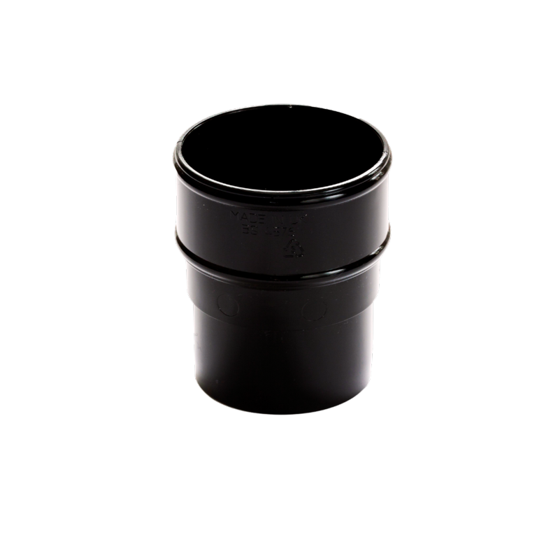 Kayflow Rainwater Round Pipe Connectors Black 68mm