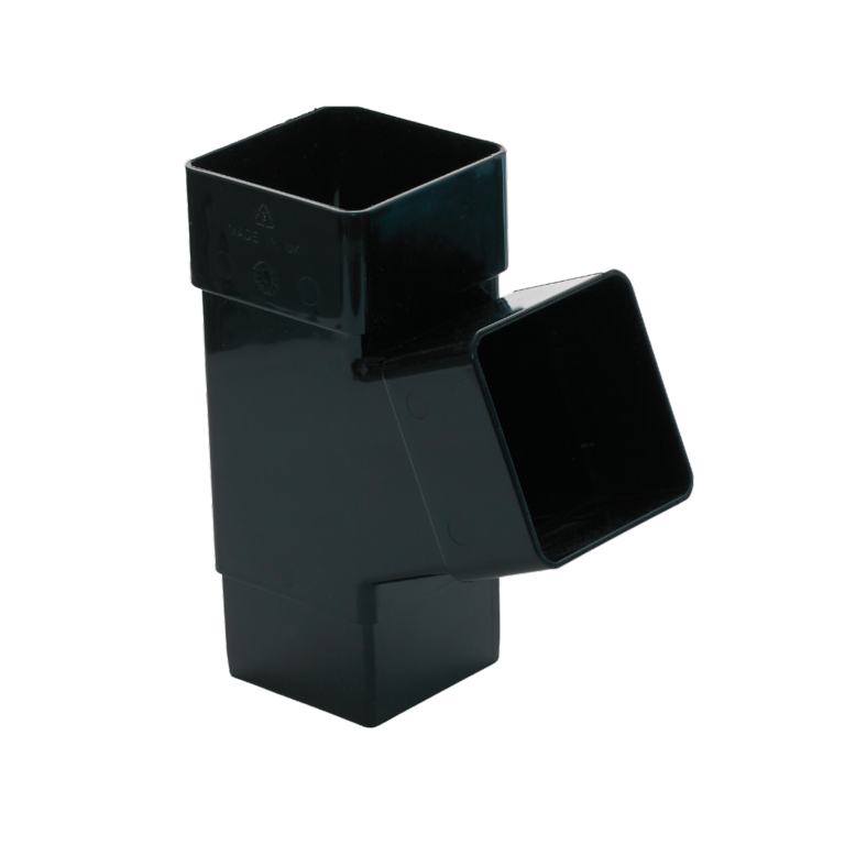 Kayflow Rainwater 112.5° Square Branch Black 65mm