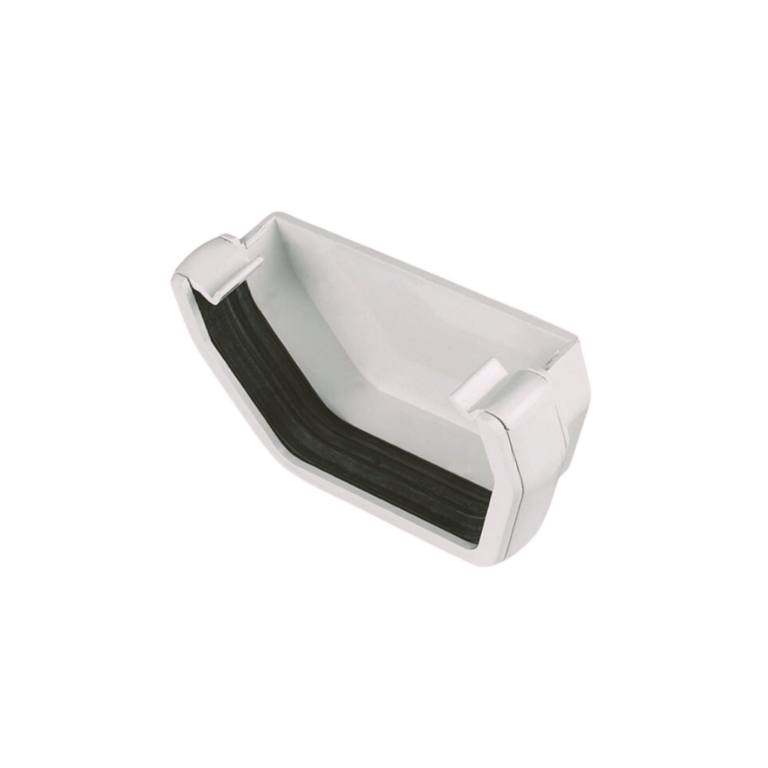 Kayflow Rainwater Square External Stop End White 112mm