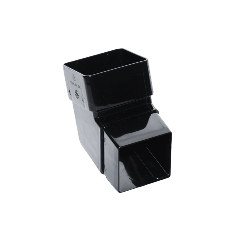 Kayflow Rainwater 112.5° Square Offset Bend Black 65mm