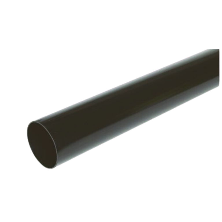 Kayflow Rainwater Round Downpipe Black 2.5m x 68mm