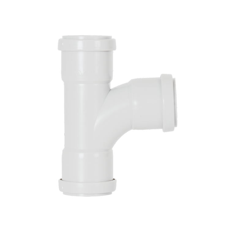 Davant Push Fit Swept Tee 91.25° White 40mm