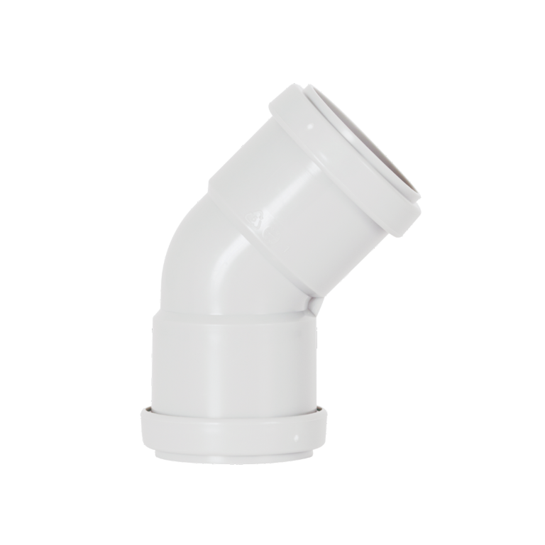 Davant Push Fit Obtuse 45° Bend 40mm White