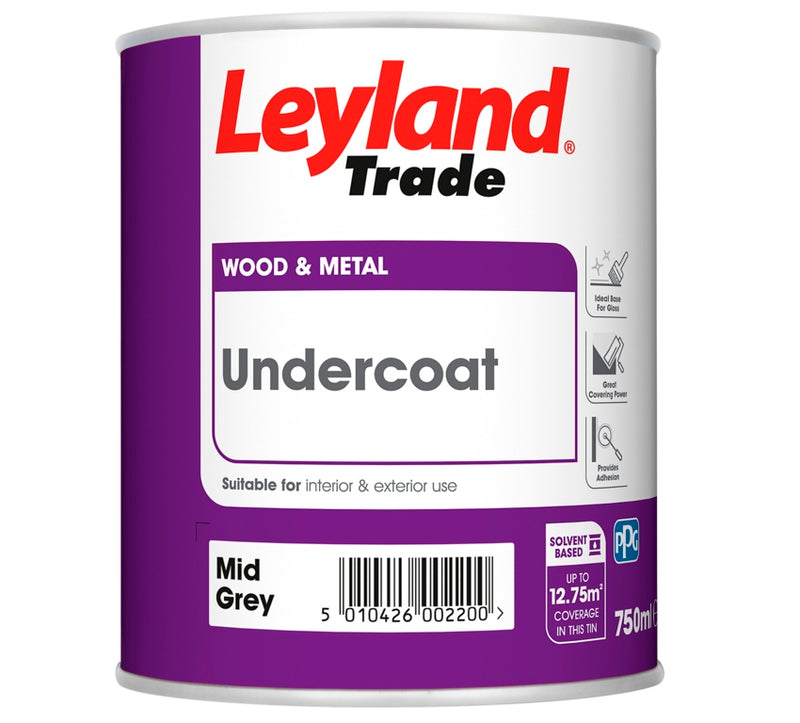 Leyland Trade Undercoat  750ml Mid Grey