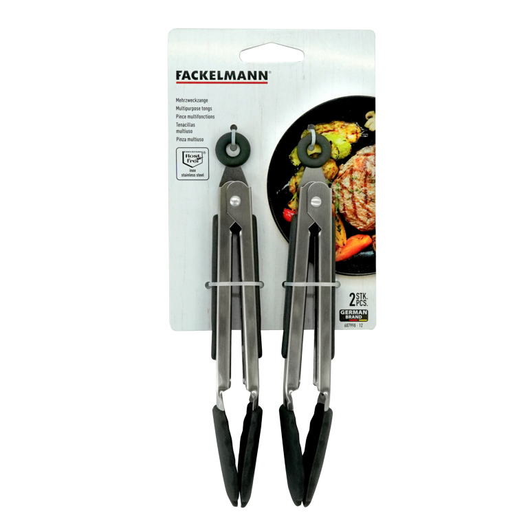 Fackelmann Stainless Steel Tongs With Silicone Head