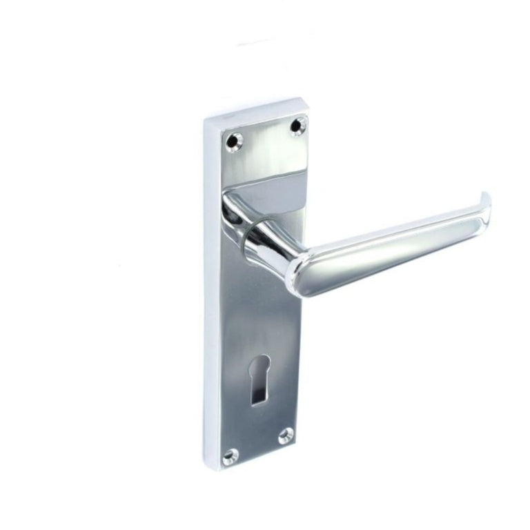 Securit Victorian Chrome Lock Handles (Pair) 155mm