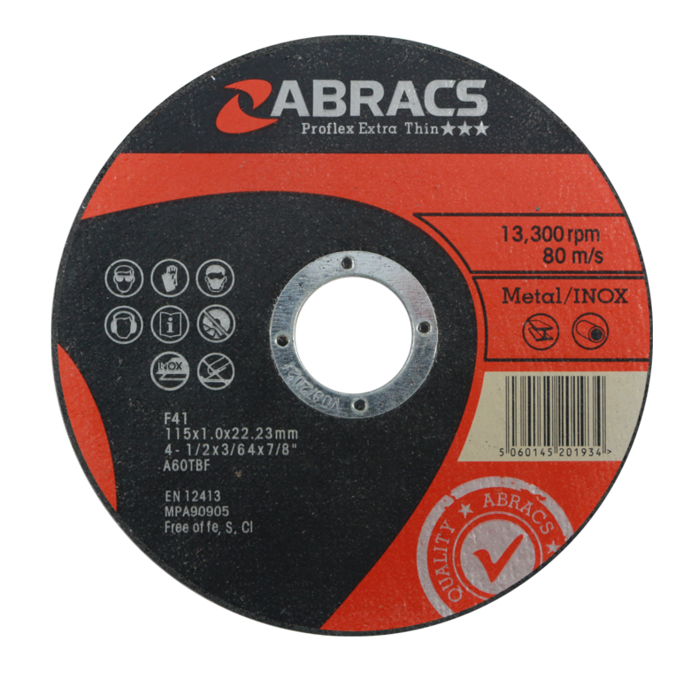 Abracs Proflex Extra Thin Cutting Discs Pack 10 115mm