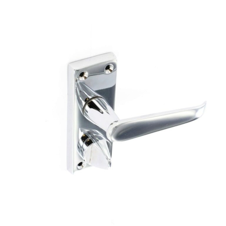 Securit Chrome Flat Privacy Handles (Pair) 105mm
