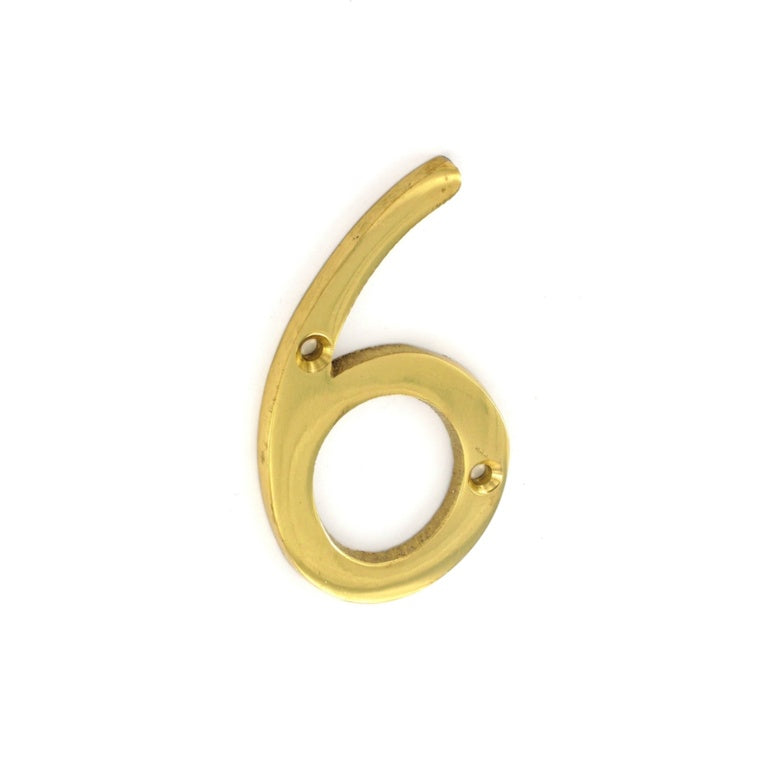Securit Brass Numeral No.6 75mm