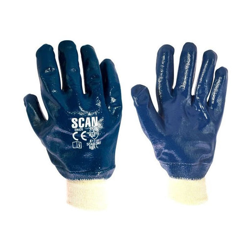 Scan Nitrile Knitwrist Heavy-Duty Gloves Scan - RockBottom Nothampton
