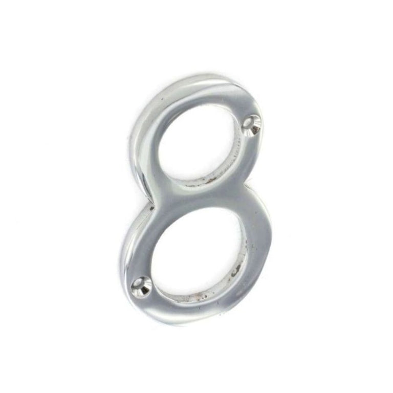 Securit Chrome Numeral 75mm 8