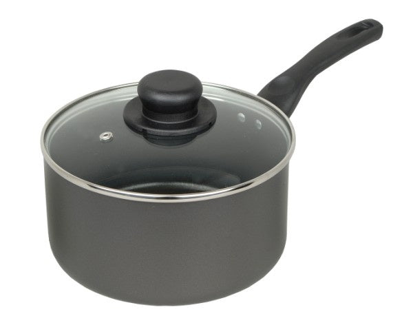CookClassic Sauce Pan & Glass Lid Non Stick 18cm