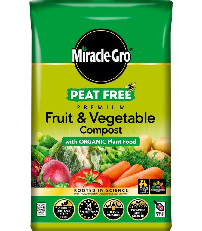 Miracle-Gro® Organic Fruit & Veg Peat Free Compost 40L