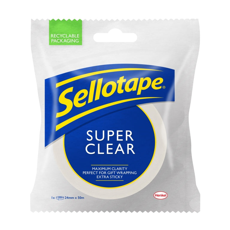 Sellotape Super Clear Roll 24mm x 50m