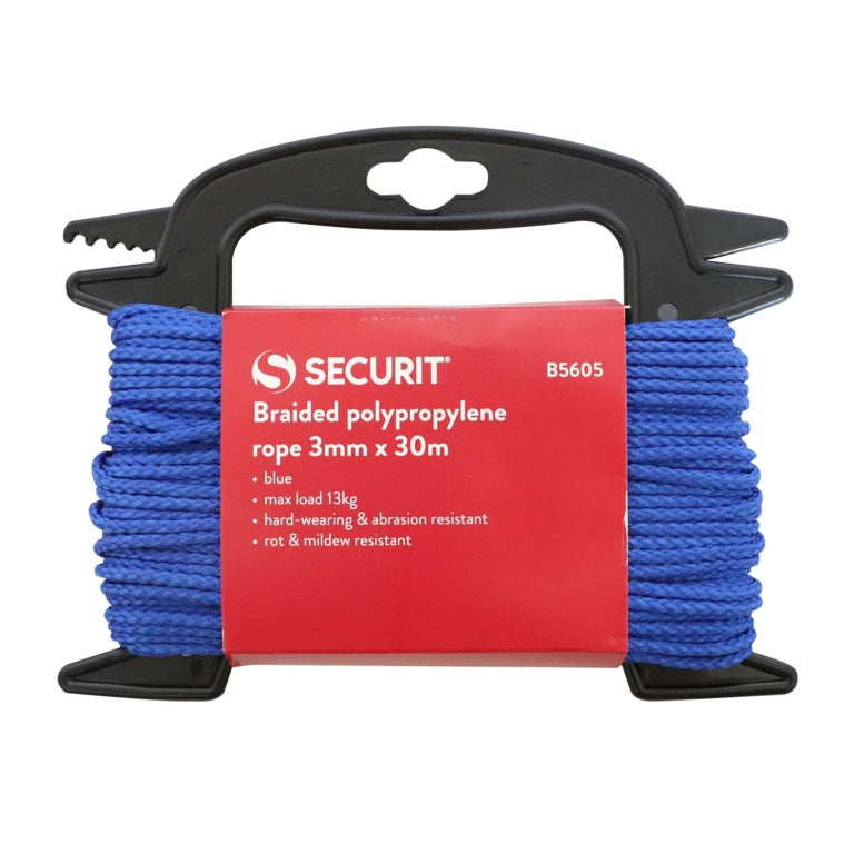 Securit Twisted Polypropylene Rope Blue 3mm x 30m